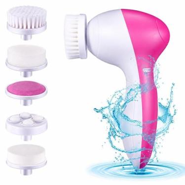 Imagem de Escova de Limpeza Facial 5 em 1 Profunda Massageador Elétrico Multifun