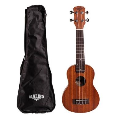 Imagem de Ukulele Soprano 21S Acustico com Bag Acabamento Fosco Natural Amadeirado Malibu Sapele Laminado