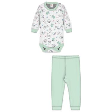 Imagem de Conjunto Bebê Zupt Baby Estampado longo Lhaminha Rosa-Feminino