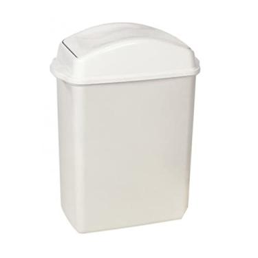 Imagem de Lixeira 20,5 Litros Com Tampa Basculante Cesto Lixo Cozinha Banheiro Escritório - SR280 Sanremo - Branco