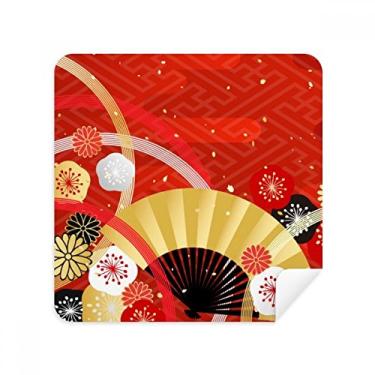 Imagem de Tecido de camurça com padrão geométrico Sakura limpador de tela com tecido dobrável