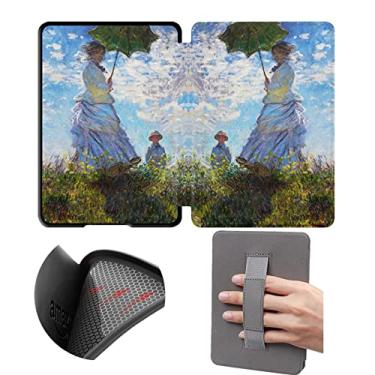 Imagem de Capa macia de 6 polegadas para Kindle Basic (apenas para 10ª geração de 2019, modelo J9G29R) com Auto Wake/Sleep, capa protetora à prova d'água com alça de mão