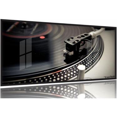 Imagem de Quadro Decorativo Toca Disco m01 130x60 Moldura Preta 2x2