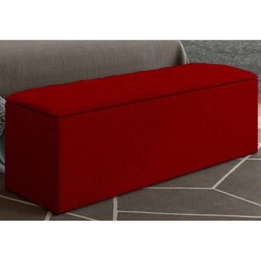 Imagem de Calçadeira Baú 140cm Paris Amassado Vermelho