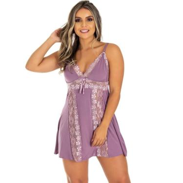 Imagem de Camisola Romantica Com Detalhe Em Renda | Afrodite 2029