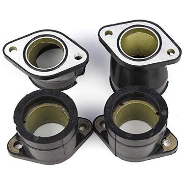Imagem de Pacote com 4 adaptadores de junta de coletor de admissão de carburador para Kawasaki ZR750 Zephyr 91-06 ZR750 ZR-7S 01-05 ZR750 ZR-7 1999-2003 Z750 GT750 1992-1994 Substituir 16065-12556 1116065-1257 16065-1258 16065-1259