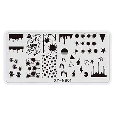 Imagem de Letra De Selo De Unha Impressão De Unhas De Unhas De Estampamento De Unhas Flores De Flores De Design Ferramento De Sembolo Para Manicure Salon Home Diy Halloween Natal