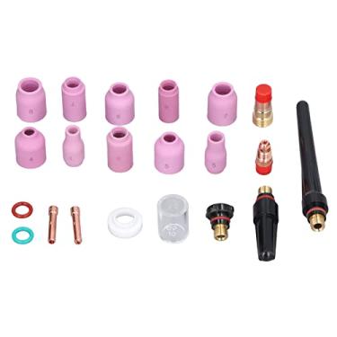 Imagem de Kit de acessórios de tocha de soldagem TIG, peças de soldagem TIG resistentes a impactos de alta tenacidade, modelos múltiplos fortes para WP-18