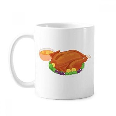 Imagem de Caneca com estampa de peru Happy Thanksgiving Day cerâmica xícara de café porcelana louça
