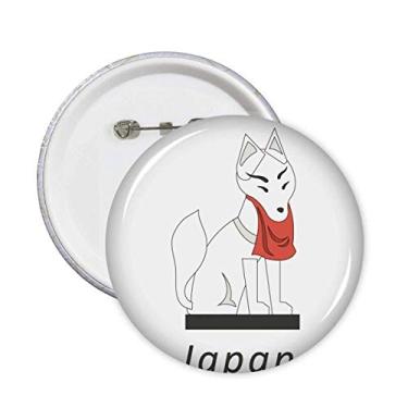 Imagem de Emblema local japonês famoso de raposa com emblema de botão, 5 peças