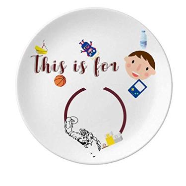 Imagem de Prato de porcelana Scorpion Natural Insect Line Prato Redondo Menino Homem