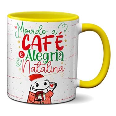 Imagem de Caneca Flork Natal Café Alegria Natalina Presente Criativo (Amarela)