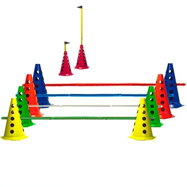 Imagem de 10 Cones Com 5 Barreiras Agilidade Funcional