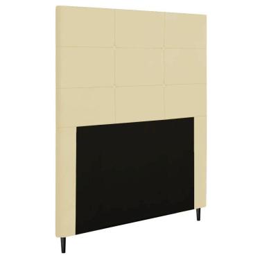 Imagem de Cabeceira Luna Para Cama Box Solteiro 90 Cm Corino Bege