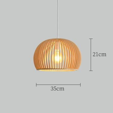 Imagem de Pendente Luminária Luzes Pingente De Madeira Cor Type D 35cm