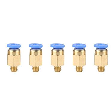 Imagem de 5 peças acessórios para impressora 3D PC4-M6 conector pneumático, junta pneumática reta diâmetro externo 4 mm junta pneumática tubo de nylon peças de impressora 3D