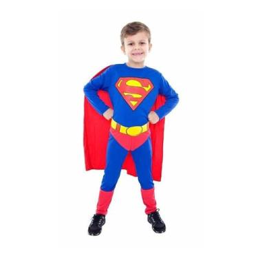 Imagem de Fantasia Super Homem Infantil Clássica Longa Com Capa  - Sulamericana