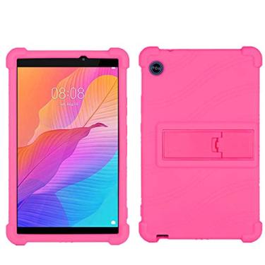 Imagem de QYiiD Capa para Xiaomi Mi Pad 4 Plus, capa protetora de silicone leve à prova de choque macia adequada para crianças para tablet Xiaomi Mi Pad 4 Plus de 10,1 polegadas, rosa