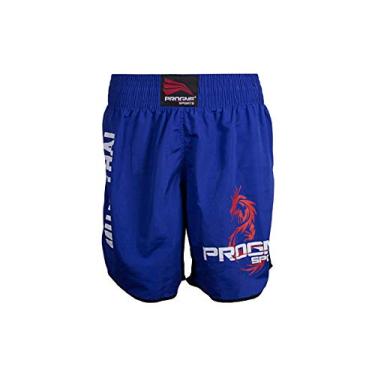 Imagem de Short Calção Uniforme Treino Muay Thai Masculino - P - Azul Royal