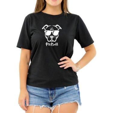 Imagem de Camiseta Pet Pit Bull Cão Cachorro Presente Roupa Feminina - Loja Clic