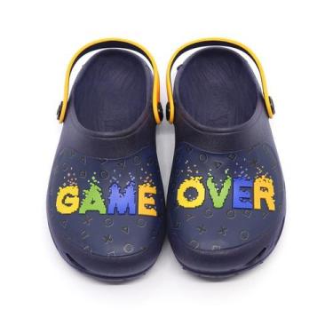 Imagem de  Babuche Sandalia Infantil Plugt Ventor Kids Game Over Marinho Imperme