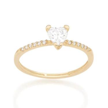 Imagem de Anel Rommanel Solitário Zircônias Folheado a Ouro 512724, 14