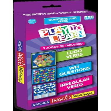 Imagem de Play To Learn 3 Jogos De Tabuleiro Questions And Verbs Ludo Verbs Wh Q