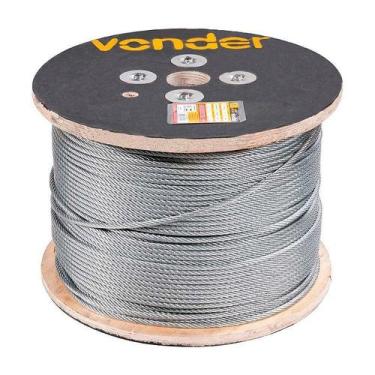 Imagem de CABO DE AÇO VONDER FIBRA GALVANIZADO 6X7 10M 4,76mm 3/16"