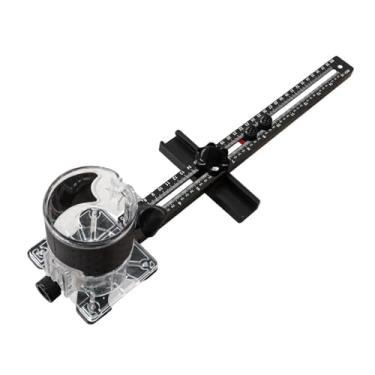 Imagem de Bothyi Suporte de fresagem de roteador, ranhura, círculo de corte, gabarito portátil, profissional, liga de alumínio, gabinete, ferragens, gabarito para, com Base