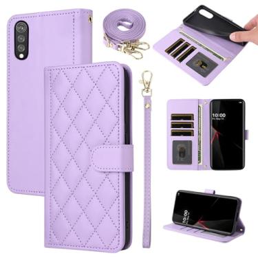 Imagem de Furiet Argyle Capa carteira para LG Velvet 5G/LGVelvet Verizon G5 UW T-Mobile 2020 com alça de pulso, compartimentos para cartões, bolsa fólio, acessórios de suporte, capa de telefone para LM G900UM