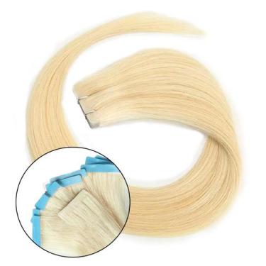 Imagem de Mega Hair Fita Adesiva Loiro Claro 10 Liso 70cm 40 Peças - cabelo huma