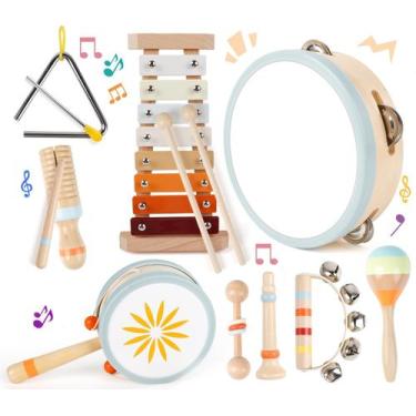 Imagem de Instrumentos musicais M SANMERSEN Montessori de madeira 1-3 anos