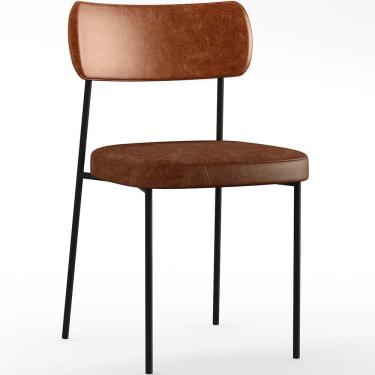 Imagem de Cadeira Para Cozinha Sala De Jantar Melina L02 Camel Marrom