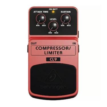 Imagem de Pedal de compressor Behringer Cl9 Limiter para guitarra vermelho