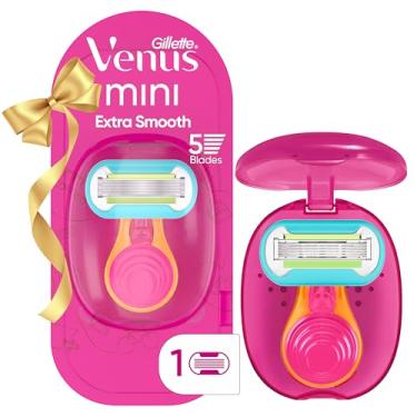 Imagem de Gillette Venus Mini barbeador extra suave para mulheres, inclui 1 mini navalha Venus, 1 refil de lâmina, 1 estojo de viagem