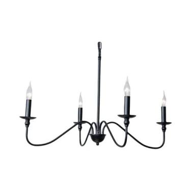 Imagem de Lustre De Teto Retro Preto E Dourado Estilo Vintage Americano Para Sal