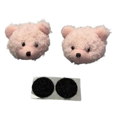 Imagem de YIJU Conjunto de 2 peças de enfeites para capacete, acessórios decorativos encantadores para mulheres e meninas, ideais para motociclismo, esqui, ciclismo, Rosa