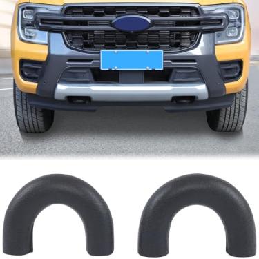 Imagem de Aunginsy Capas de gancho de reboque para para-choques dianteiros compatíveis com Ford Ranger 2023-2025, capa de receptor de engate de reboque para para-choque dianteiro de carro, anel de tração de