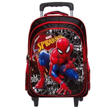 Imagem de Mochila Escolar Juvenil Menino Homem Aranha Rodinhas Passeio - TOYS 2U