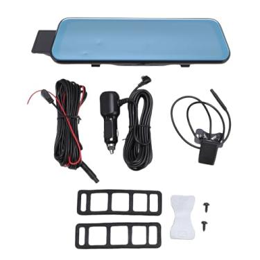 Imagem de POCREATION Câmera de Painel Espelho de 10 Polegadas, Câmera de Painel Full HD 1080P Frente e Traseira Com Tela Touch e WiFi e Controle por Voz, para Carro Com Lente Grande Angular e Imagem