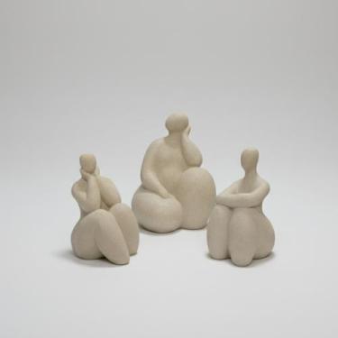 Imagem de Esculturas Femininas Orgânicas Minimalistas Decoração Sala Escritório 