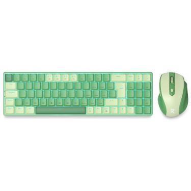 Imagem de Kit teclado e mouse sem fio redragon verde bs-8772 gc