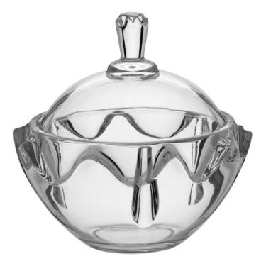 Imagem de Potiche Cancan Home&Co 18x18x18cm Vidro Transparente Enfeite Decoração
