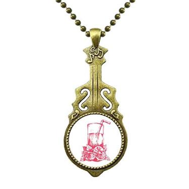 Imagem de DIYthinker Juice, Limão, Aquarela, Ilustração, Padrão, Colar Antigo, Joia de Violão, Pingente Música