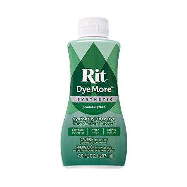 Imagem de Rit DyeMore Frasco único de 200 ml, corante de fibra líquida sintética para roupas, decoração e artesanato – Verde pavão