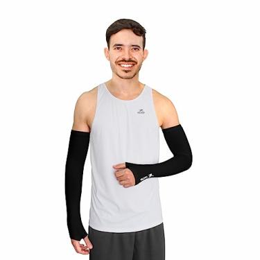 Imagem de Manguito Longo Elástico Basic HC com Cobertura da Mão Muvin – Par – Mangote – Proteção Solar - FPS UV50+ - Tecido Dry – Elástico na Barra – Refletivo – Se Ajusta ao Corpo Sem Apertar