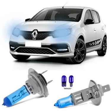 Imagem de Lâmpadas Super Branca Farol H7 e H1 Renault Sandero 2012.../2017 Efeit