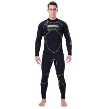 Imagem de Dizokizo Roupa de mergulho masculina de neoprene de manga comprida para mergulho completo de surf de 5 mm