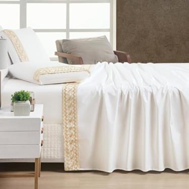 Imagem de RAVATEX Casa, Jogo de Lençol Algodão Egípcio 400 Fios Queen Supreme 04 Peças Off White