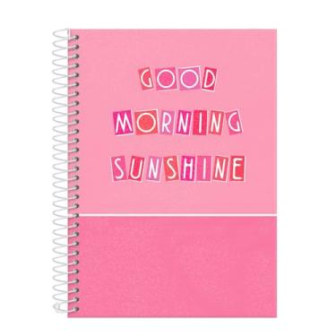 Imagem de Caderno Colegial 15 Matérias Euforia Good Morning Sunshine Rosa